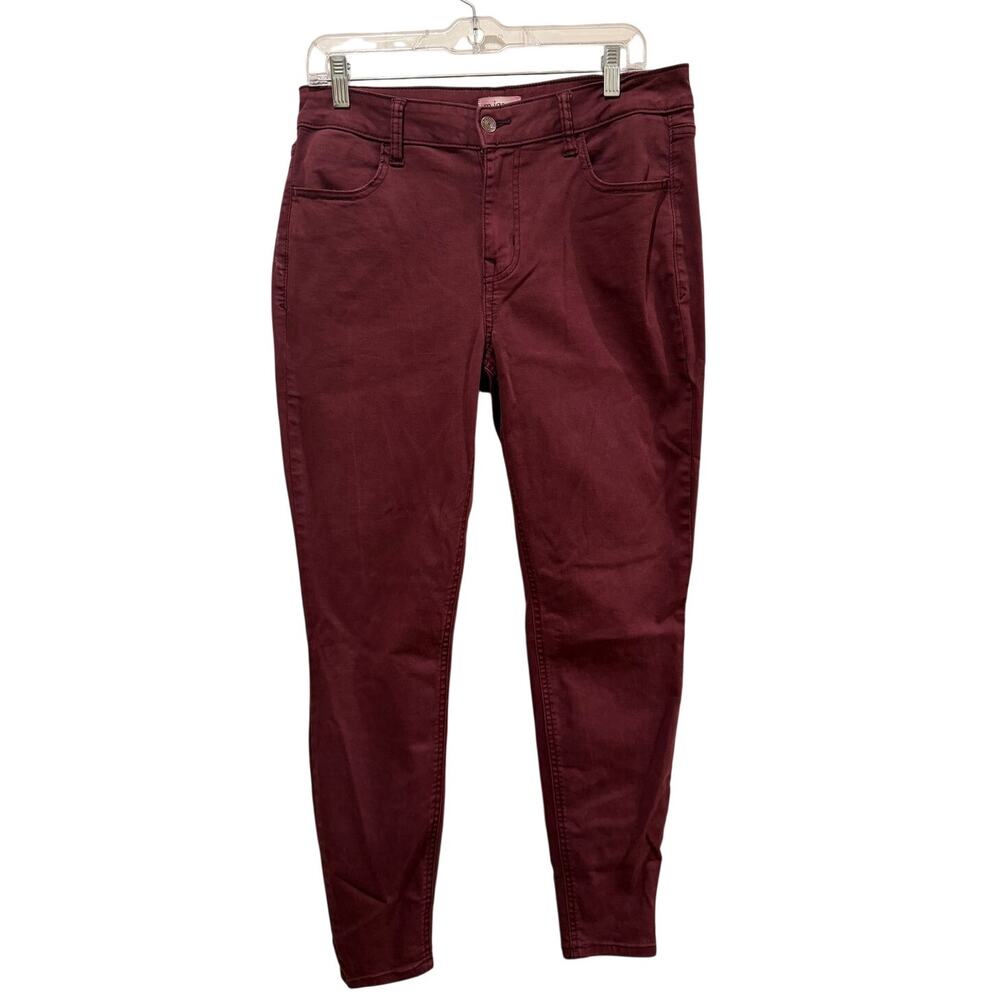 M Jeans by Maurices High Rise Jeggings Burgundy Stretch‎ Size Medium
